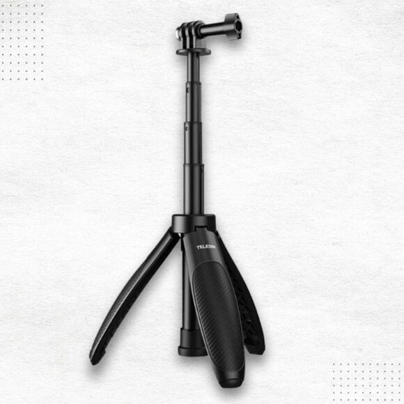 TELESIN Mini Desktop Extendable Tripod Selfie Stick for Action Cameras - Picture 1 of 13